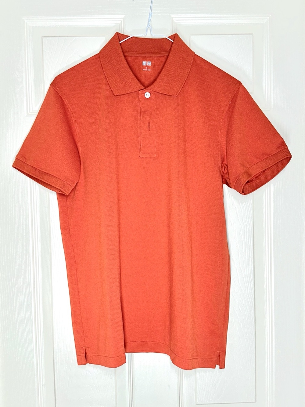 NWOT Uniqlo Men’s Rustic Orange Short-Sleeve Pique Polo